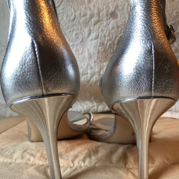 Silver Stiletto Heels by Sam Edelman Size 10 - Picture 5 of 11